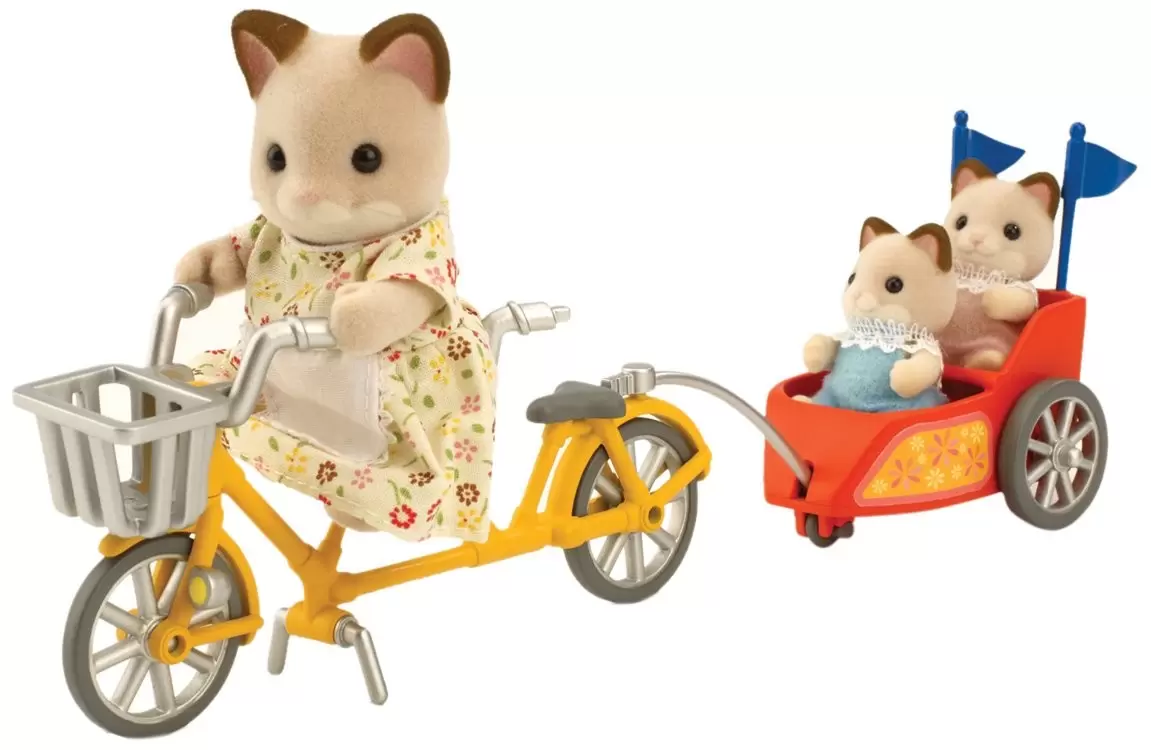 Sylvanian Families (Europe) - Tandem Bike and Baby Trailer