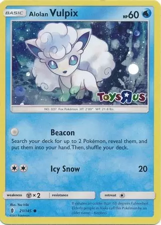 Toys\'R\'Us Exclusives - Alolan Vulpix Holo - Toys\'r\'us Logo