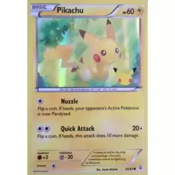 Pikachu Holo - 20th Anniversary Logo