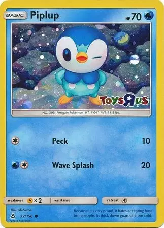 Toys\'R\'Us Exclusives - Piplup Holo - Toys\'r\'us Logo