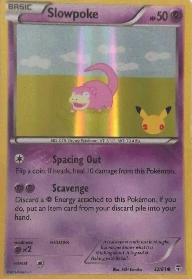 Toys\'R\'Us Exclusives - Slowpoke Holo - 20th Anniversary Logo