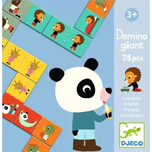 DJECO - Jeux de carte - Domino géant - Les amis