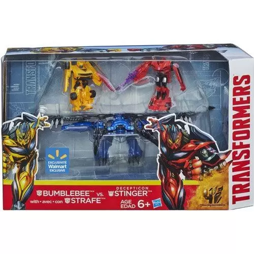 Transformers Age of Extinction - Bumblebee with Strife vs. Decepticon  Stinger
