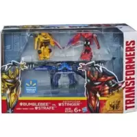 Bumblebee with Strife vs. Decepticon  Stinger