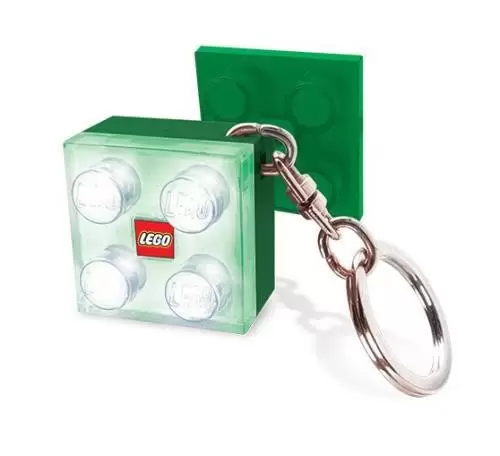 LEGO Keychains - LEGO Brick - 2x2 Green LED