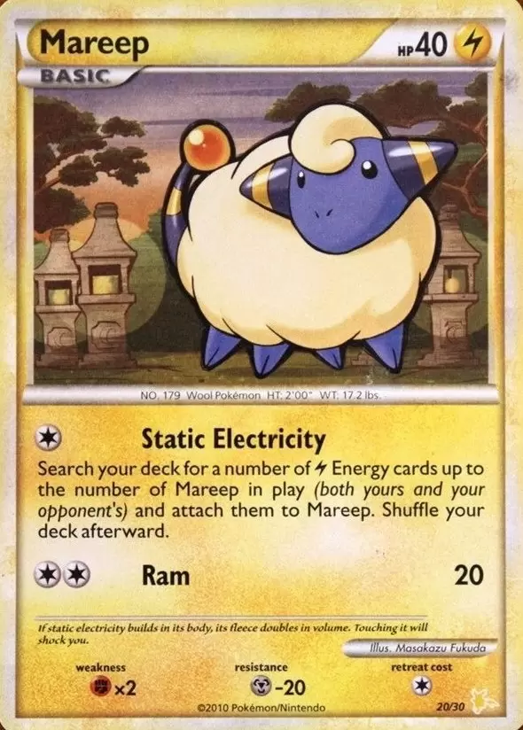 HS Trainer Kit - Raichu Half Deck - Mareep