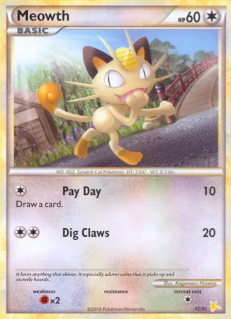 HS Trainer Kit - Raichu Half Deck - Meowth