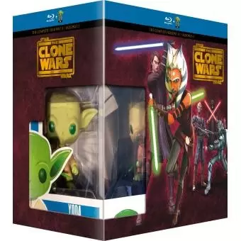 Star Wars - Coffret Blu-ray Star Wars : The Clone Wars Saisons 1 - 5 + Funko Pop! Yoda #2