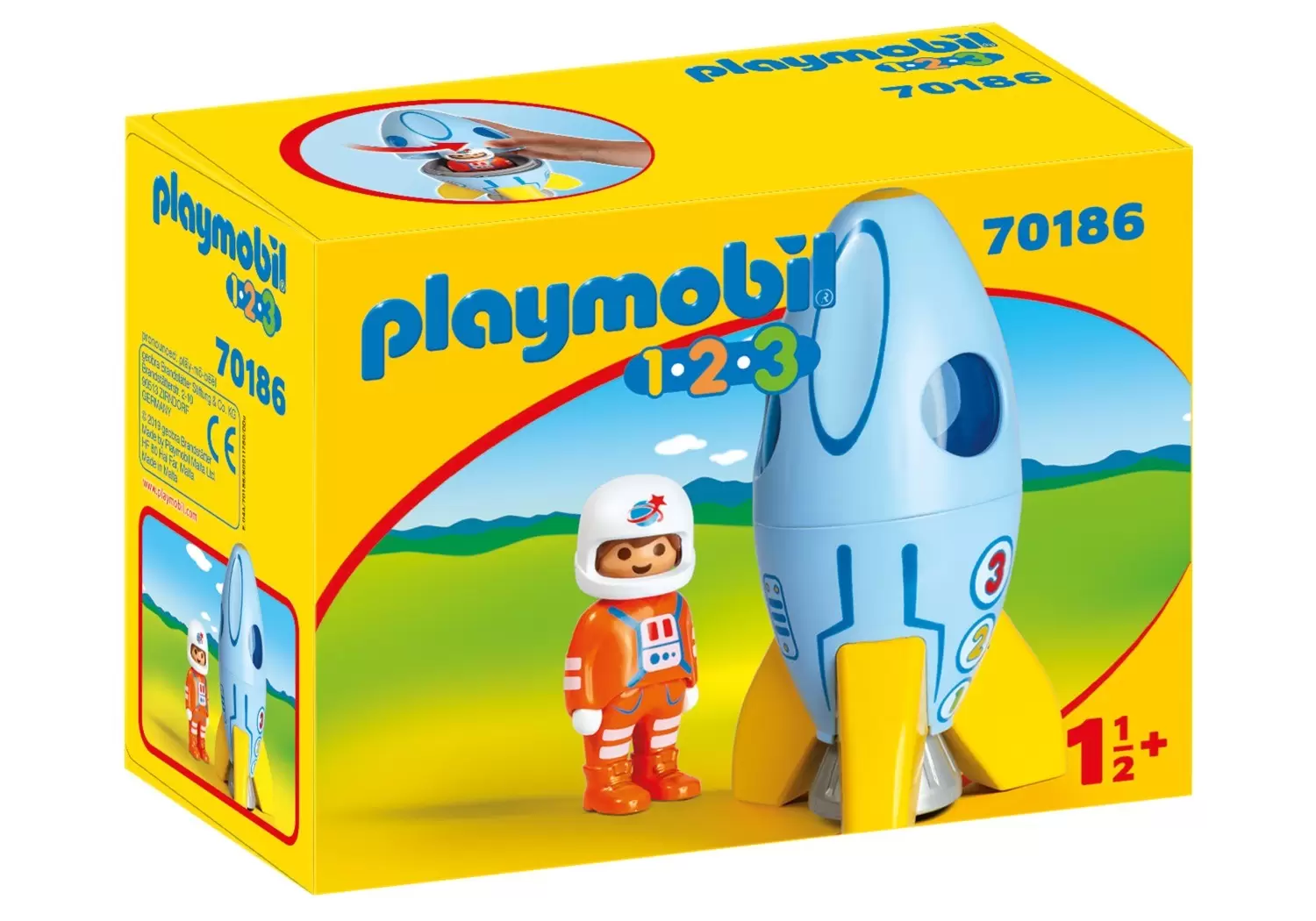 Playmobil 1.2.3 - Astronaute & fusée
