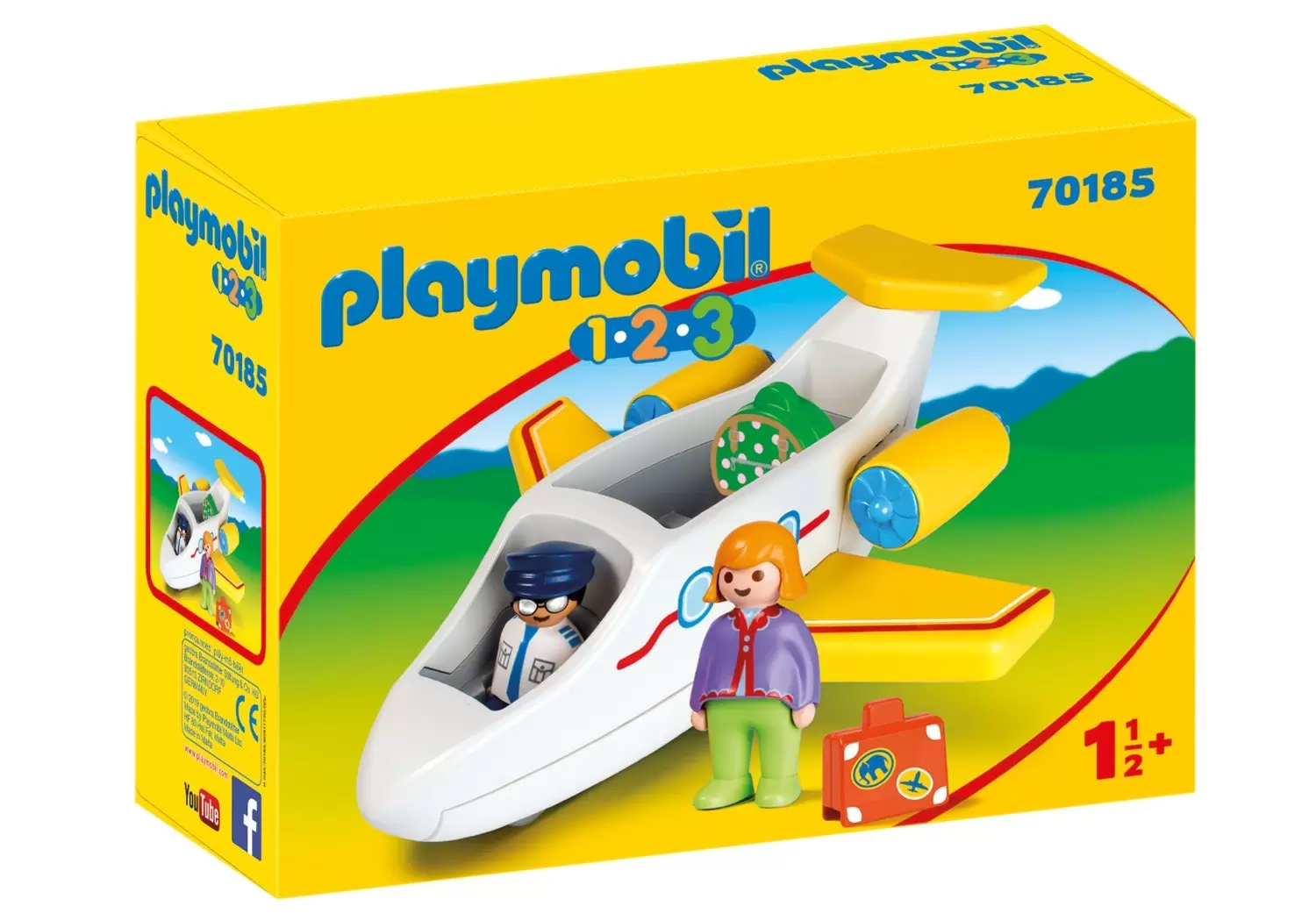 Playmobil 1.2.3 - Avion et passagers