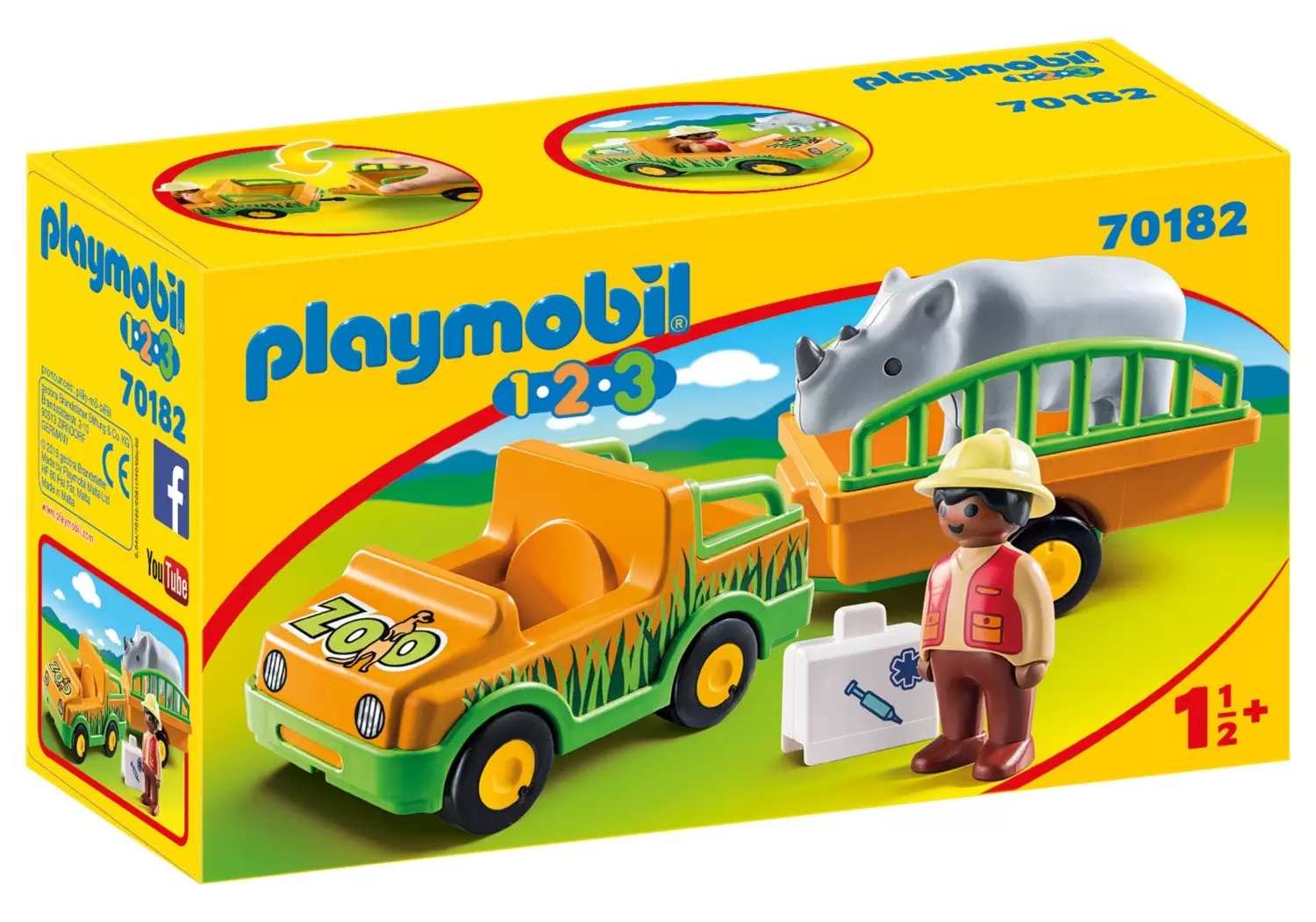 Playmobil 1.2.3 - Transport du Rhinocéros