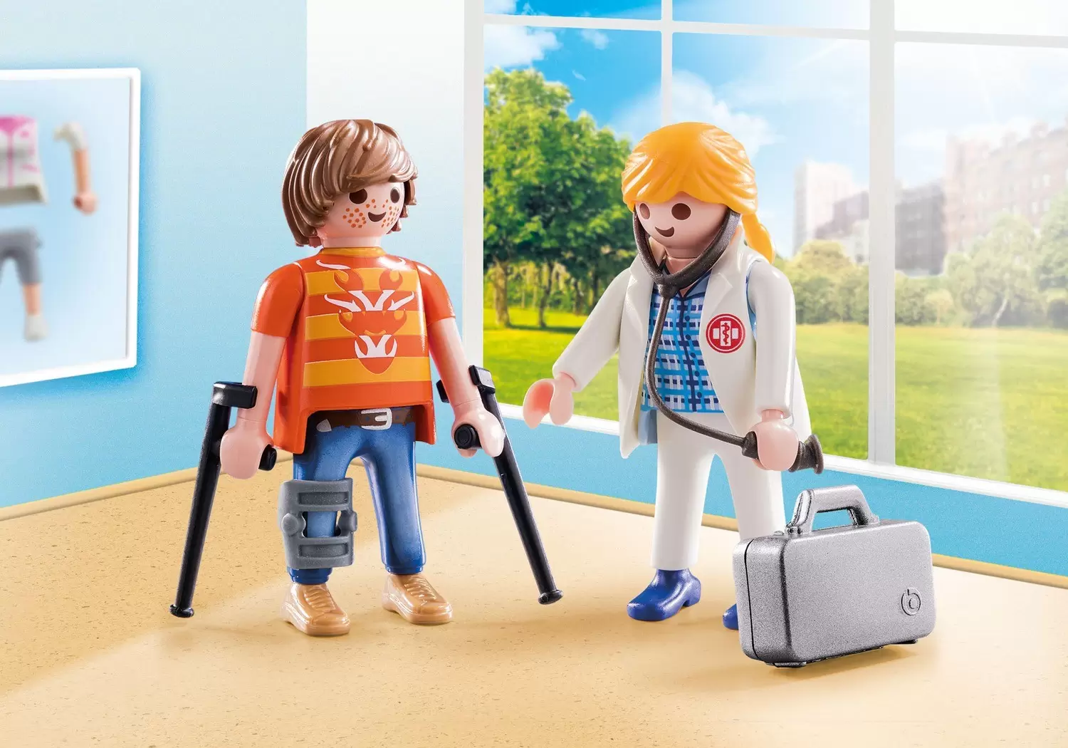 Playmobil Hôpital & Sauveteurs - Duo Pack Médecin & Patient