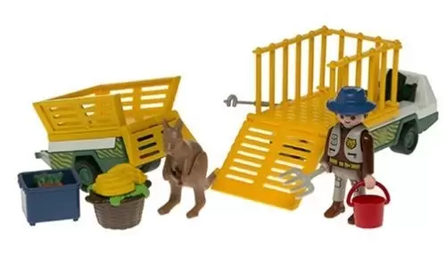 Playmobil Parc Animalier - Gardien de zoo & véhicule d\'entretien