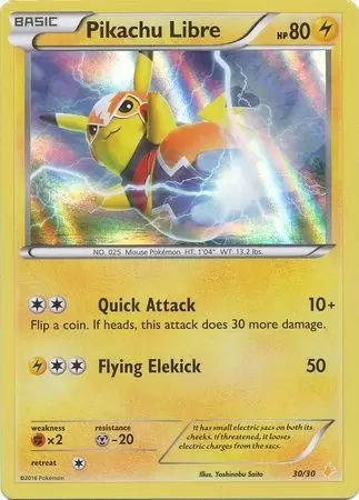 XY Trainer Kit - Pikachu Libre Half Deck - Pikachu Libre Holo