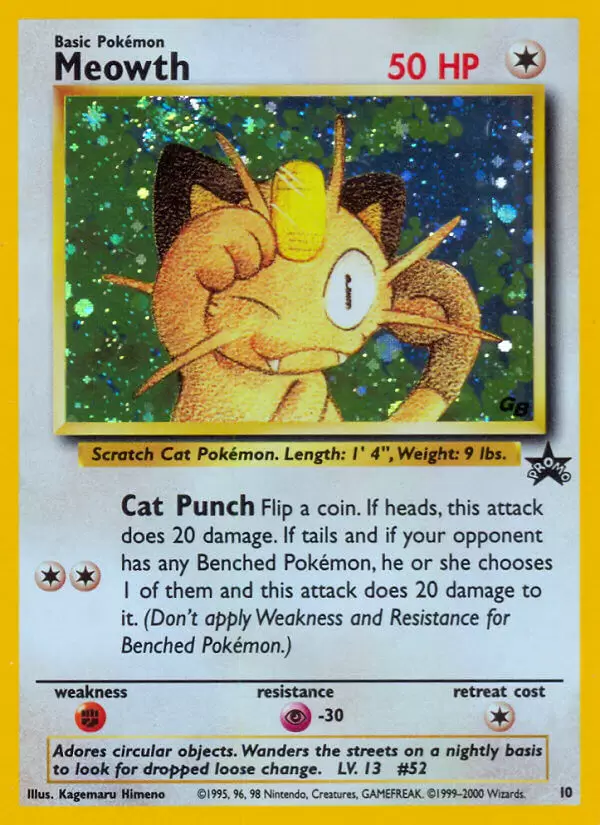 Wizards Black Star Promos - Meowth Holo