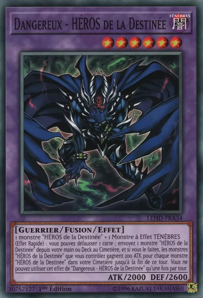 Decks du Héro Légendaire LEHD - Dangereux - HÉROS de la Destinée