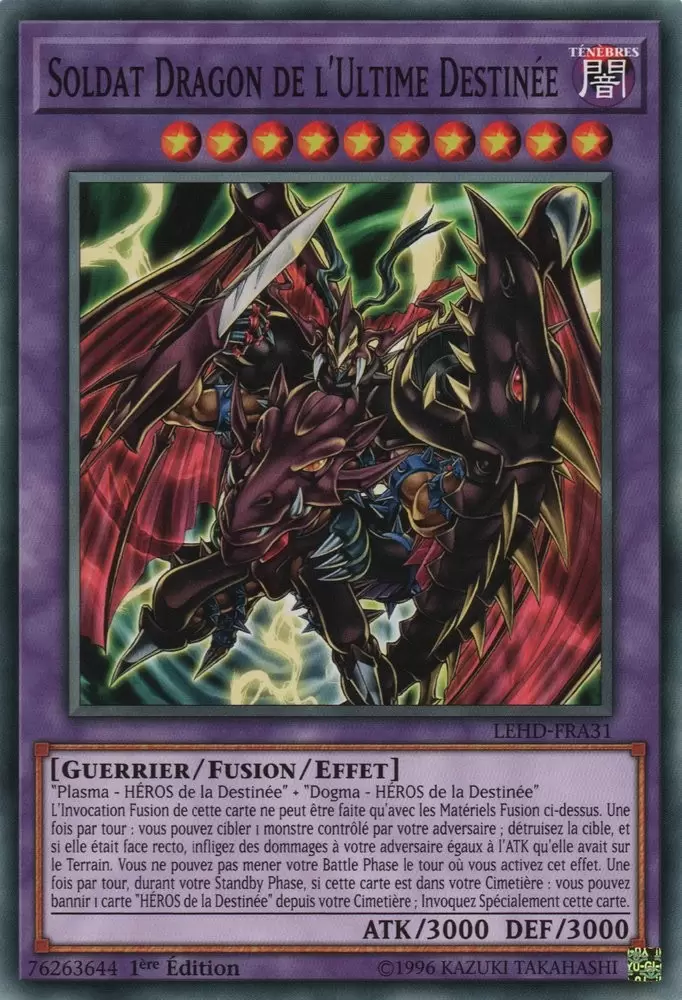 Decks du Héro Légendaire LEHD - Soldat Dragon de l\'Ultime Destinée