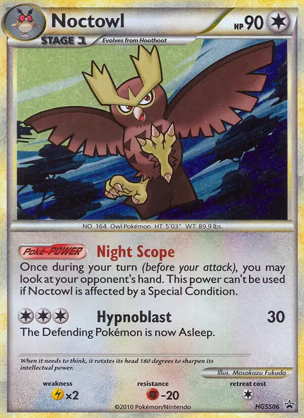 HeartGold SoulSilver Promos - Noctowl holo