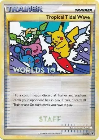 HeartGold SoulSilver Promos - Tropical Tidal Wind Worlds 10 Staff