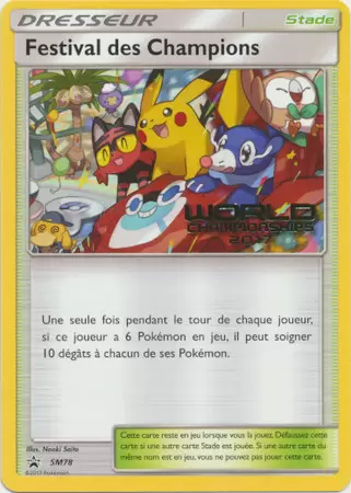 Cartes Promo Black Star Soleil et Lune - Festival des Champions World Championships 2017