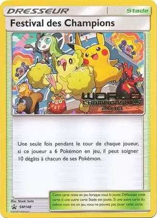Cartes Promo Black Star Soleil et Lune - Festival des Champions World Championships 2018