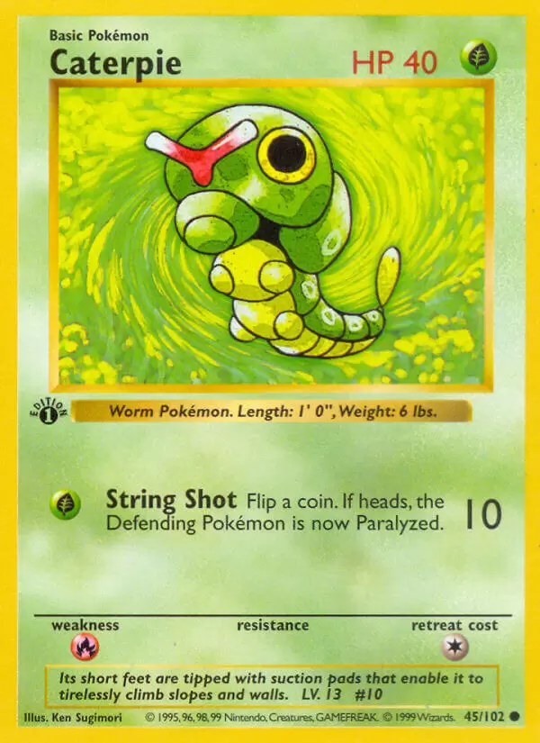 Base Set - Caterpie 1st Edition