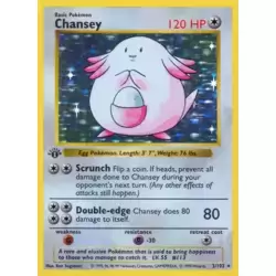 Chansey 1st Edition Holo