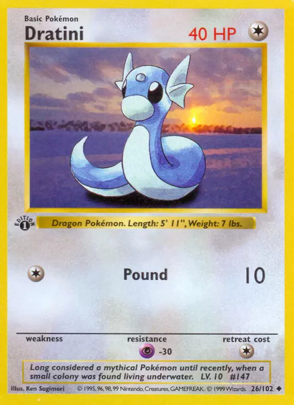 Base Set - Dratini 1st Edition