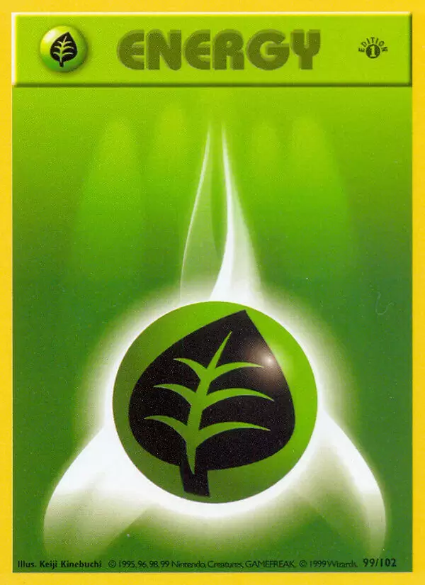 Base Set - Grass Energy 1st Edition