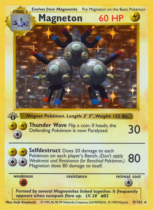 Base Set - Magneton 1st Edition Holo