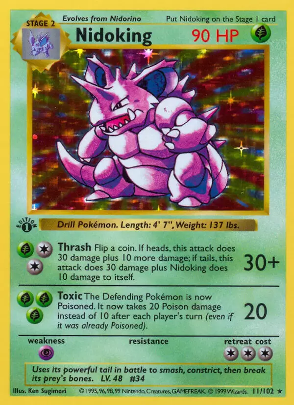 Base Set - Nidoking 1st Edition Holo