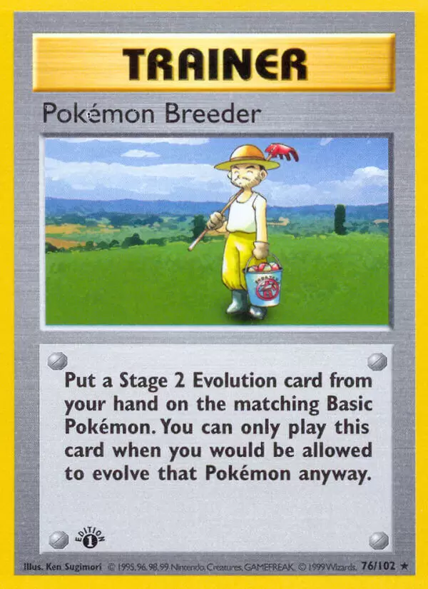 Base Set - Pokémon Breeder 1st Edition