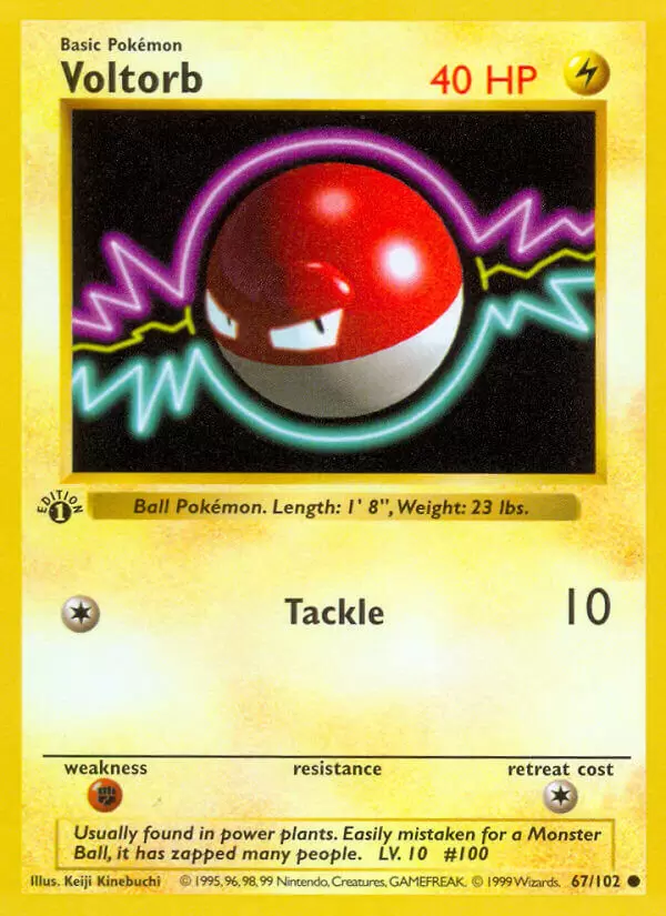 Base Set - Voltorb 1st Edition