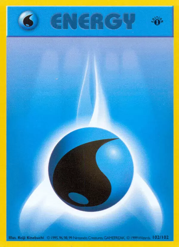 Base Set - Water Energy 1st Edition