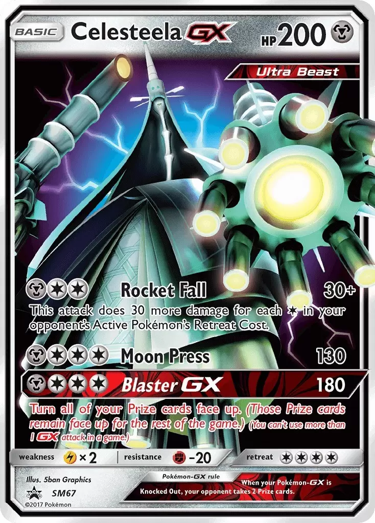 Card Celesteela-GX 144/156 da coleção Ultra Prism