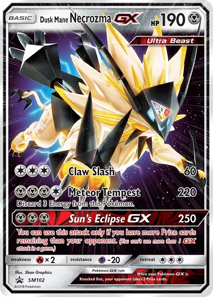 Lunala, Solgaleo & Necrozma - 3 Card Holo Pokémon Card Set