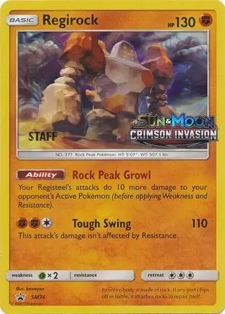 Sun & Moon Promos - Regirock Staff