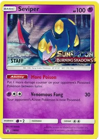 Sun & Moon Promos - Seviper Staff