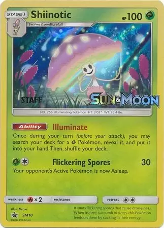 Sun & Moon Promos - Shiinotic Staff