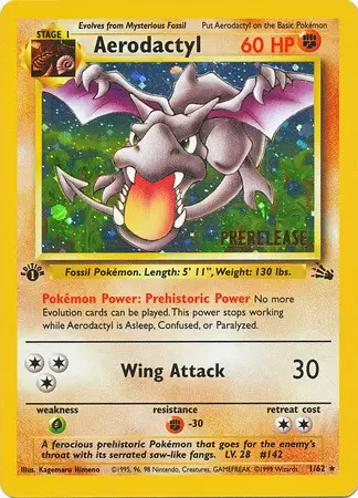 Fossil - Aerodactyl Prelease Galaxy Holo