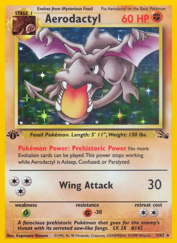 Fossil - Aerodactyl 1st Edition Holo