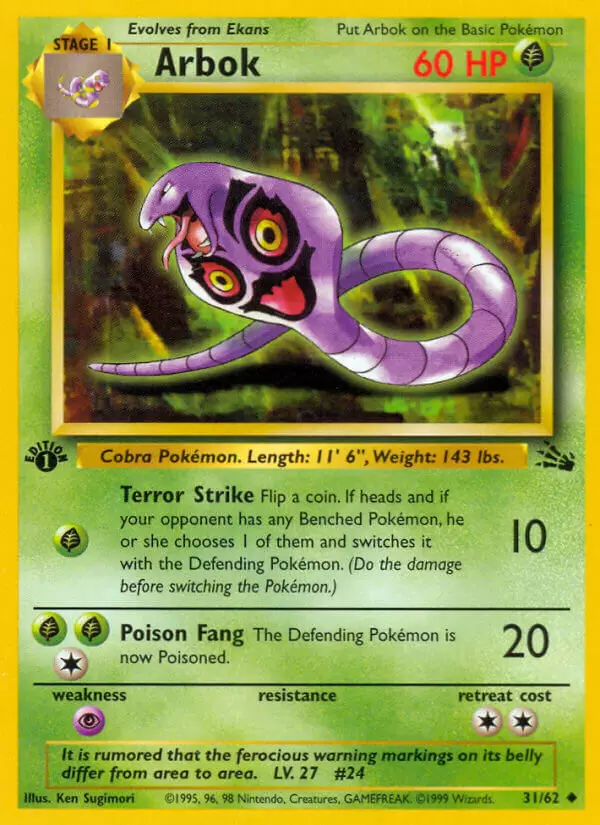 Fossil - Arbok 1st Edition