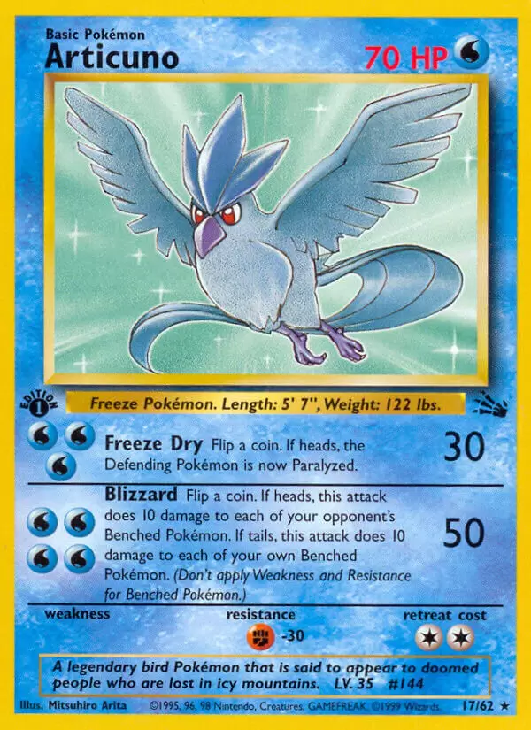Fossil - Articuno 1st Edition