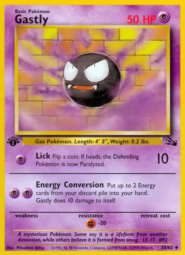 Fossil - Gastly 1st Edition