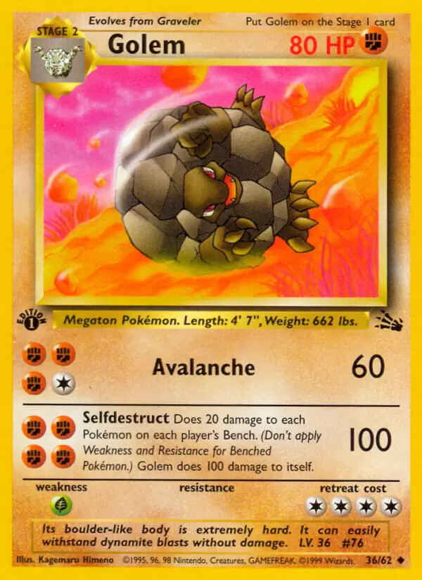 Fossil - Golem 1st Edition