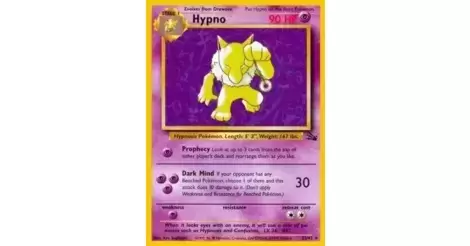 Hypno Rare Pokemon Card Fossil Series 23/62 