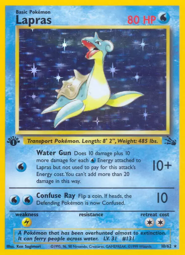 Fossil - Lapras 1st Edition Holo
