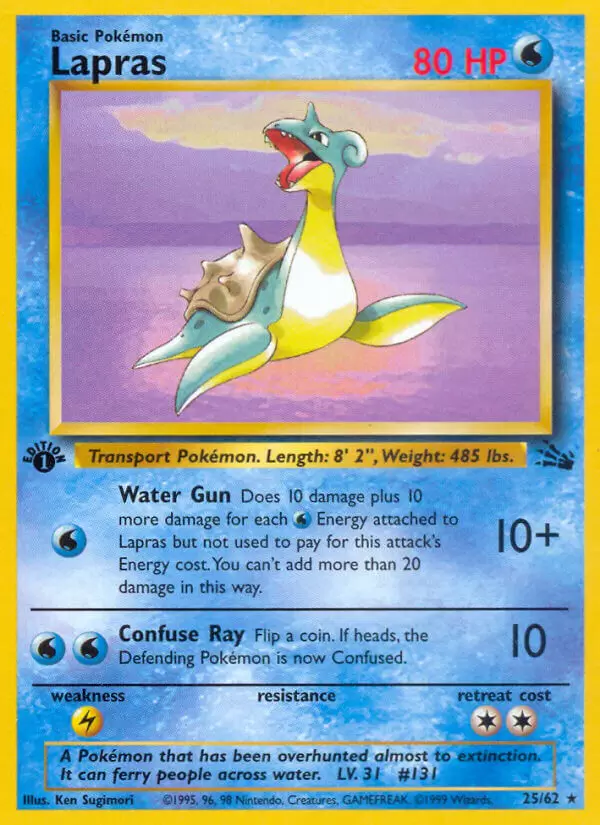 Fossil - Lapras 1st Edition