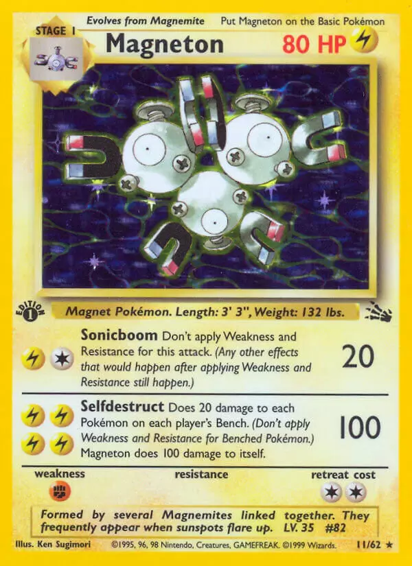 Fossil - Magneton 1st Edition Holo