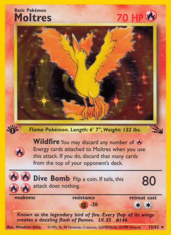Fossil - Moltres 1st Edition Holo